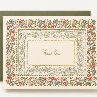 Heirloom Floral Thank You Card
