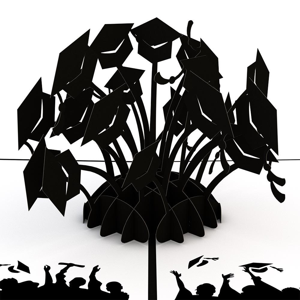 Graduation Hats Black LovePop Card